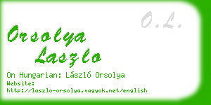 orsolya laszlo business card