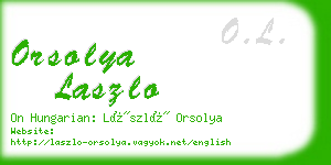 orsolya laszlo business card